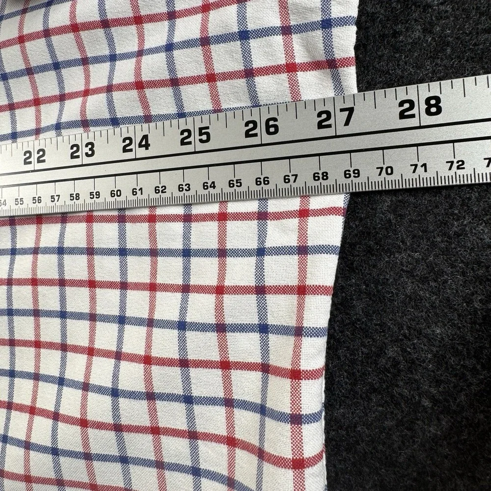 Polo Ralph Lauren Shirt Men 2XL Red Blue White Check Plaid embroidered Pony Logo